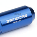 20 PCS M12X1.5 90MM Tall Blue Aluminum Spiked Cap Lug Nuts + Adapter