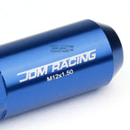 20 PCS M12X1.5 90MM Tall Blue Aluminum Spiked Cap Lug Nuts + Adapter