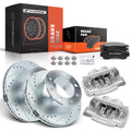 Set of 8 Rear Drilled Brake Rotors & Pads for F-250 Super Duty (2008–2012)