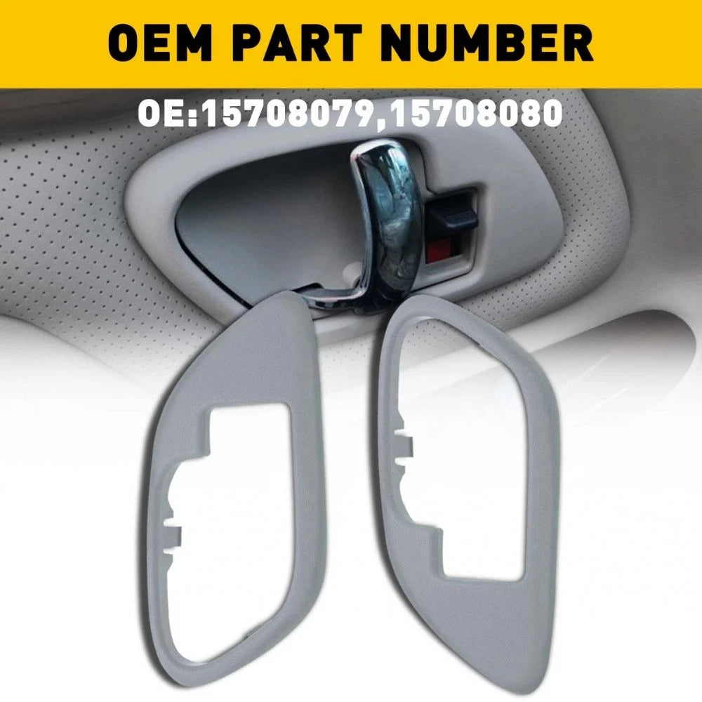 Set of 2 Interior Door Handle Trim Bezels for GM Truck