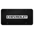 Chrome Name on Black License Plate - Officially Licensed for Chevrolet