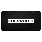 Chrome Name on Black License Plate - Officially Licensed for Chevrolet