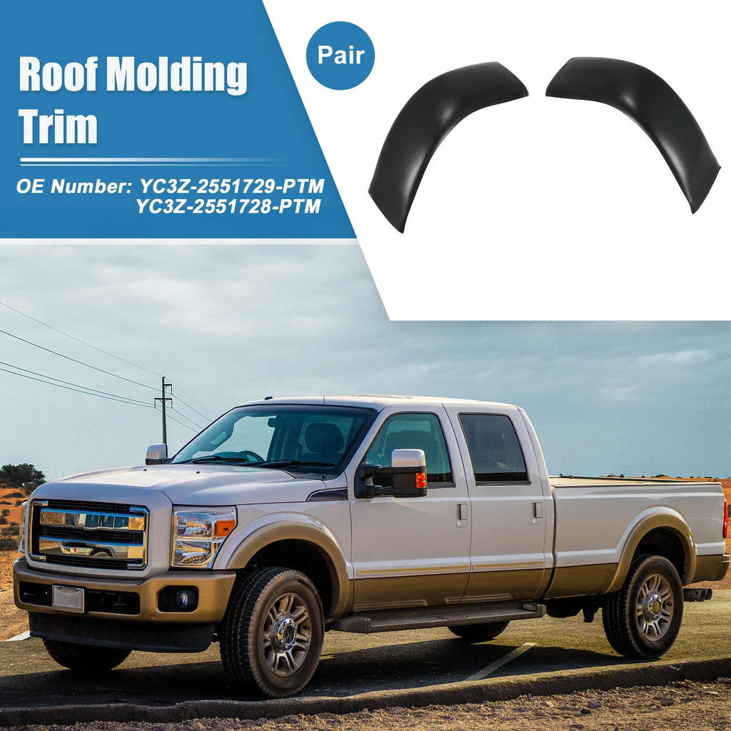 1 Pair Roof Side Decorative Strips No.YC3Z-2551729-PTM for Ford F-250 (2017–2022)