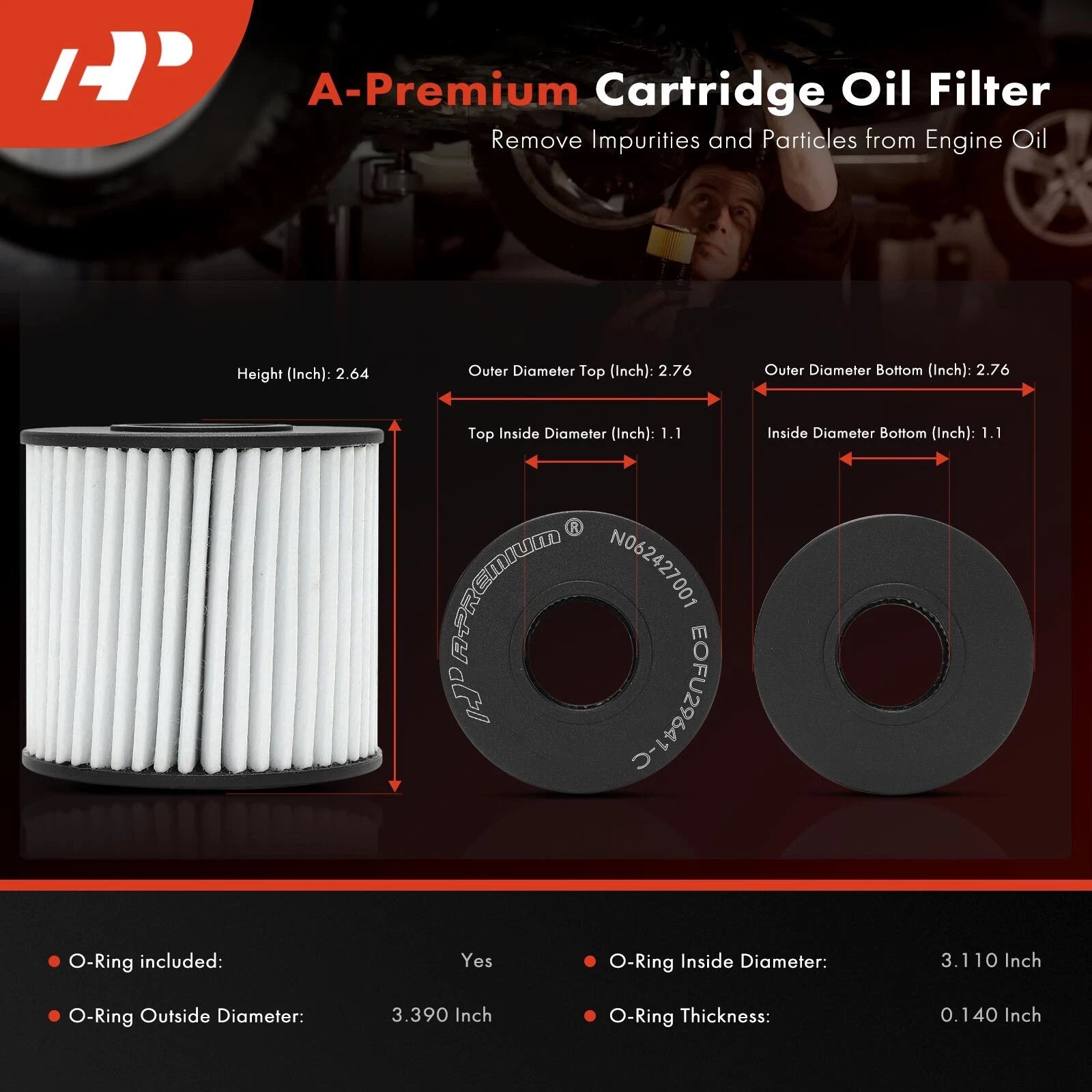 Engine Oil Filter for Toyota Camry, RAV4 & Highlander (2006-2024)