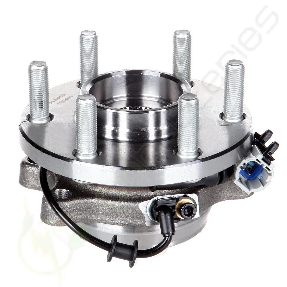 Front Wheel Bearing Hub + Outer Tie Rod Ends for Nissan Frontier (2005–2016)