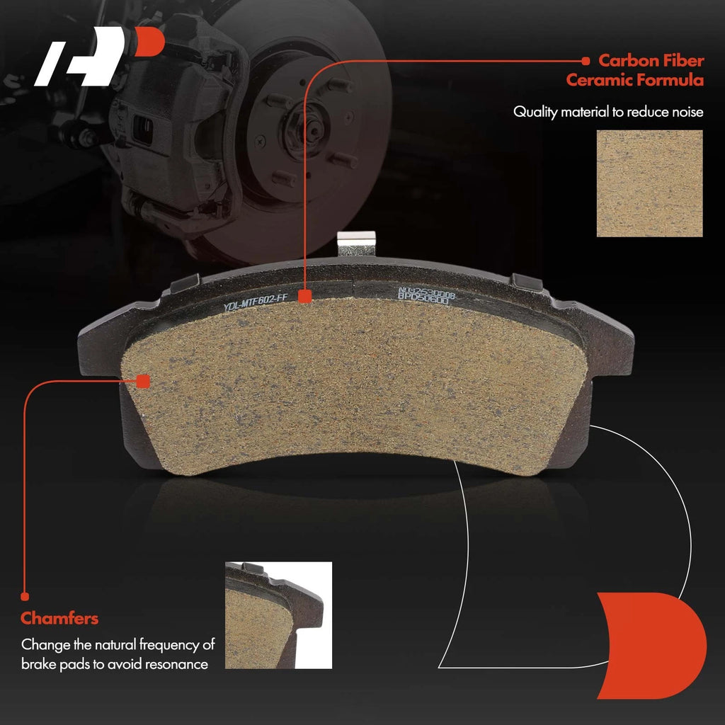 Set of 4 Front Ceramic Brake Pads for Chevrolet Cavalier Pontiac Sunfire