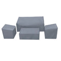 4X 210D Gray Outdoor Furniture Cover Kit for Garden Sofa (Dustproof)