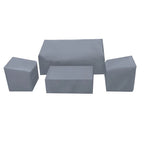 4X 210D Gray Outdoor Furniture Cover Kit for Garden Sofa (Dustproof)