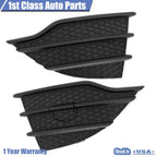 Set of 2 Bumper Cover Grille Inserts for Ford Escape (2013-2016) Black
