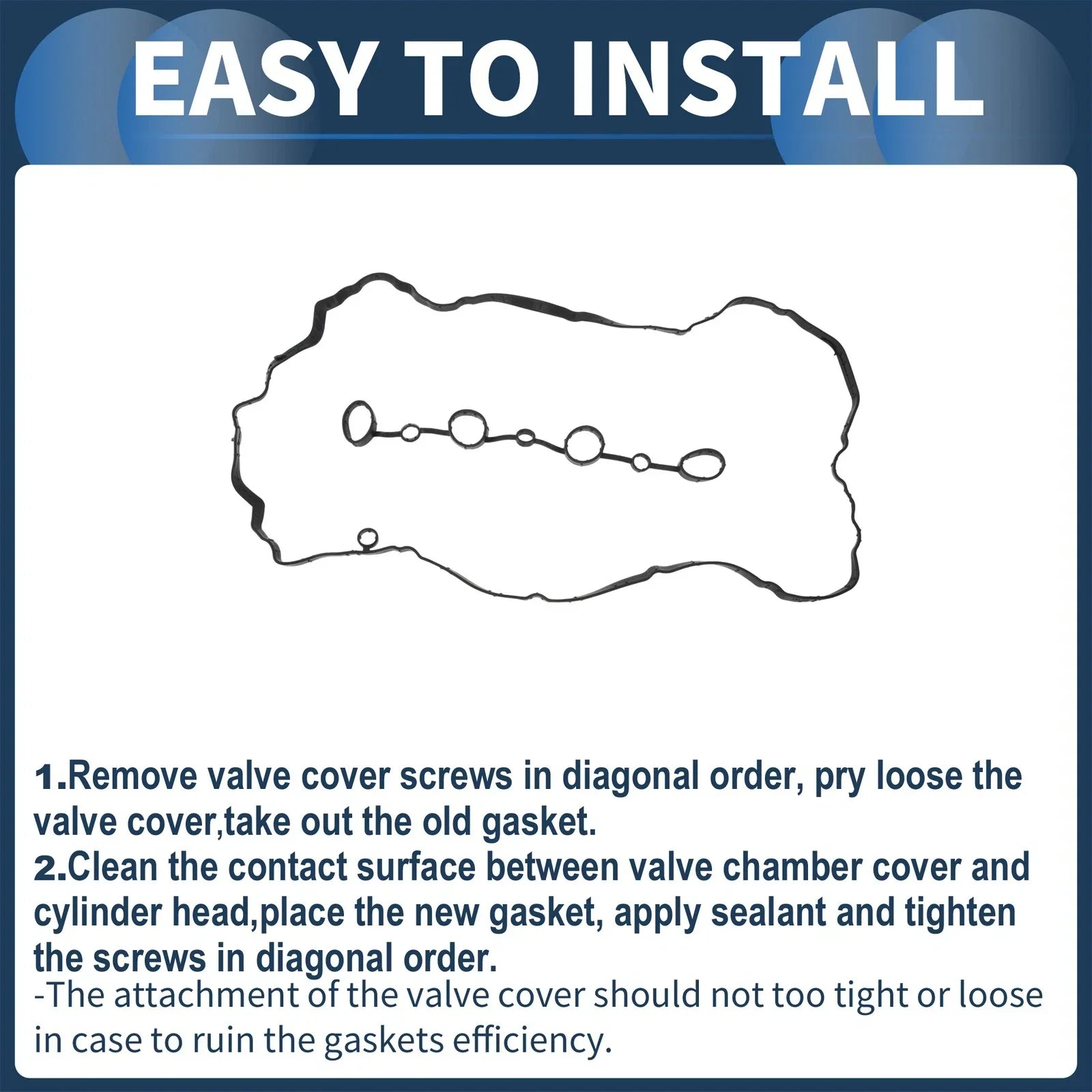 Valve Cover Gasket Set   - Cylinder Head Seal 1 x Set