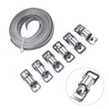 Adjustable Worm Drive Hose Clamp for Universal Use (Stainless Steel)