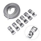 Adjustable Worm Drive Hose Clamp for Universal Use (Stainless Steel)