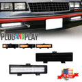 2X Smoked Sequential LED Front DRL Corner Signal Lights for Monte Carlo SS (1981–1988)