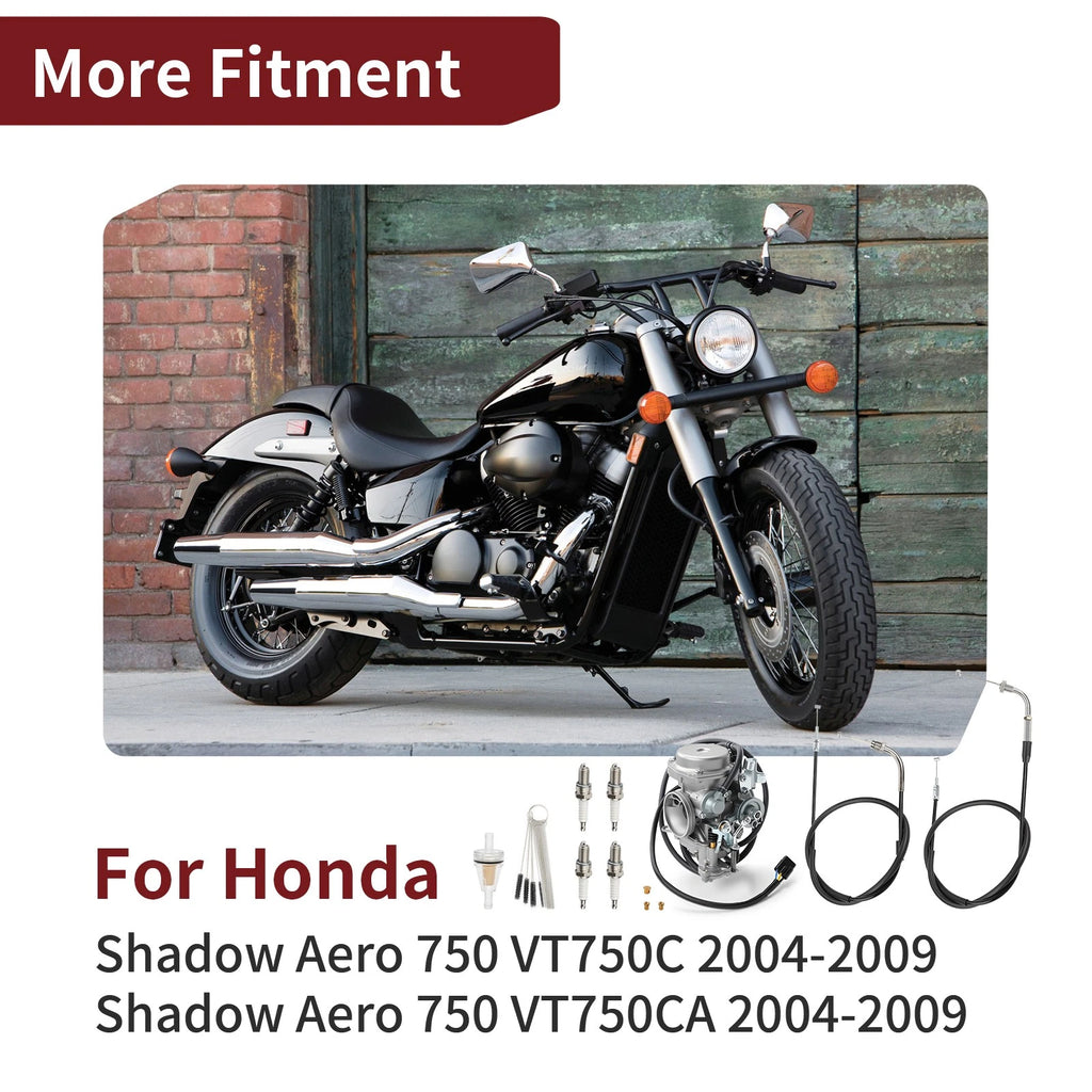 Carburetor for Honda Shadow Aero 750 VT750C (2004–2009) with Throttle Cable