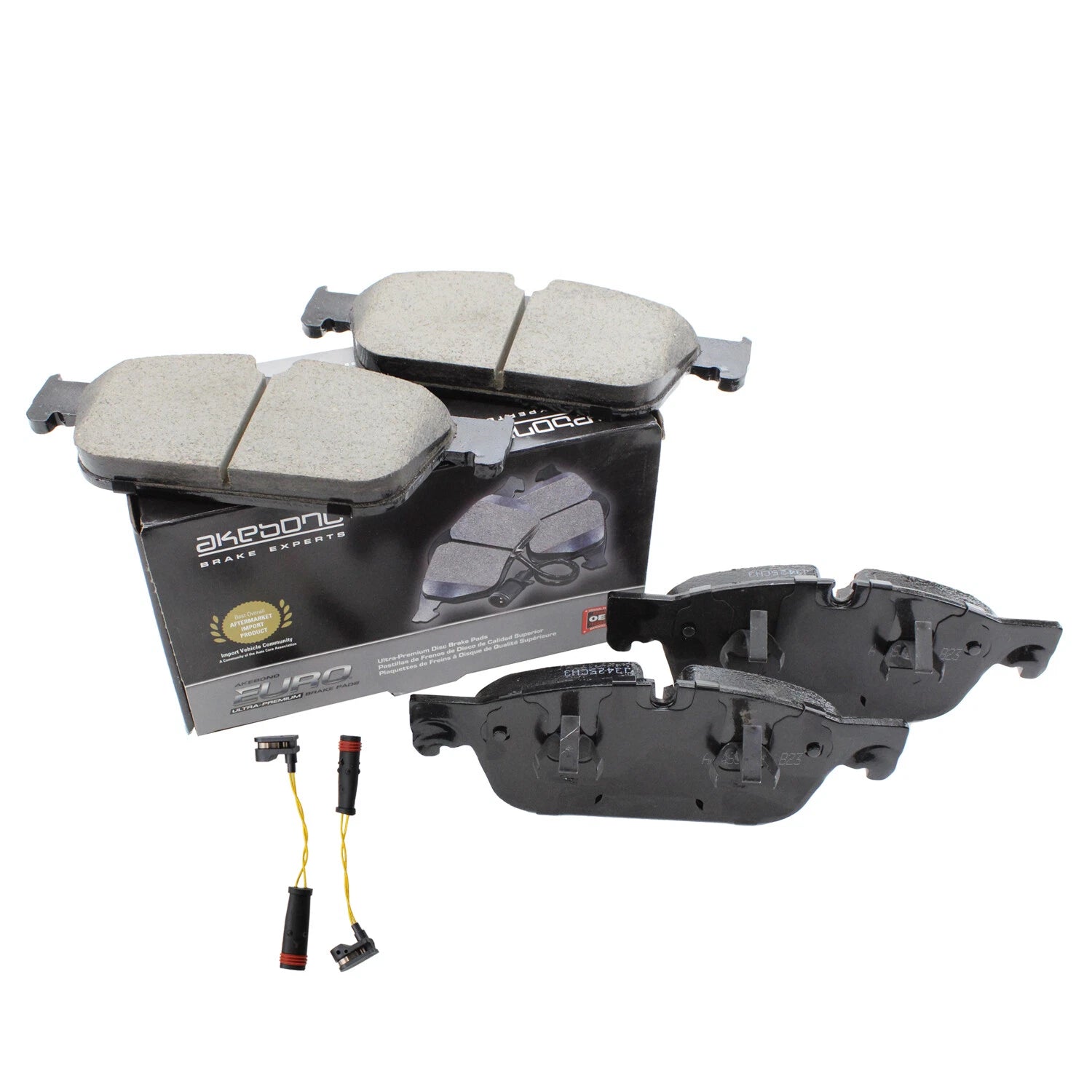 Set of 4 Akebono EURO Front Disc Brake Pads for Mercedes Benz W166 X166