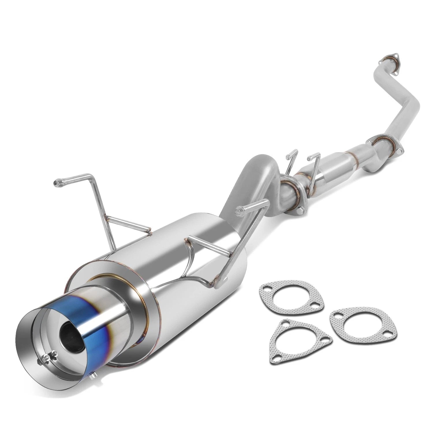 4" OD Catback Exhaust System for Acura RSX DC5 (2002–2006) - Burnt Tip