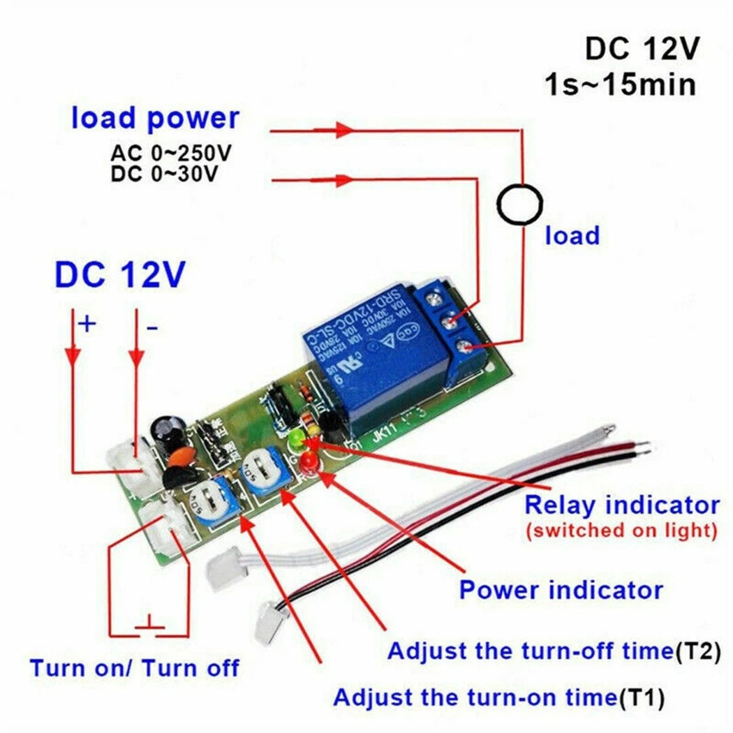 Delay Timer Relay Module for Infinite Loop (2010–2023)