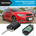 5 Button Remote Key Fob for Holden Commodore VF (2013–2017)