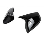 Pair Gloss Black Rearview Side Mirror Cover Cap Trim for Cadillac CT4 (2020–2024)