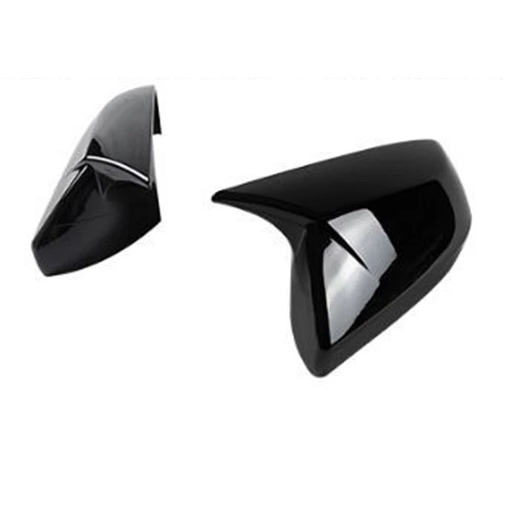 Pair Gloss Black Rearview Side Mirror Cover Cap Trim for Cadillac CT4 (2020–2024)