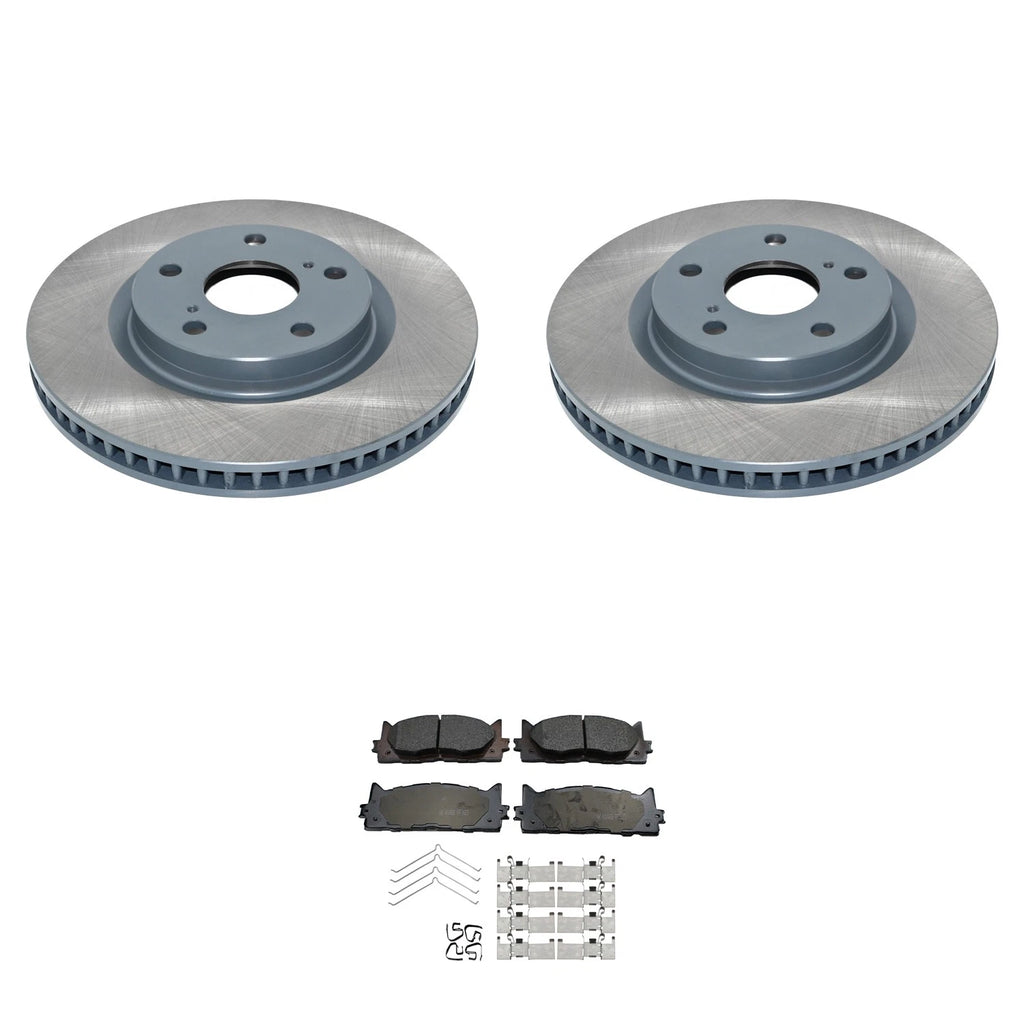 Front Rotors & Akebono ProACT Ceramic Brake Pads Kit for Avalon, Camry