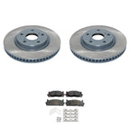 Front Rotors & Akebono ProACT Ceramic Brake Pads Kit for Avalon, Camry