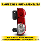 Tail Light Assembly for Nissan NV200 (2013–2018) Right Passenger Side Halogen
