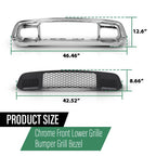 Front Lower Grille & Chrome Bumper Bezel for Jeep Grand Cherokee (2017–2022)