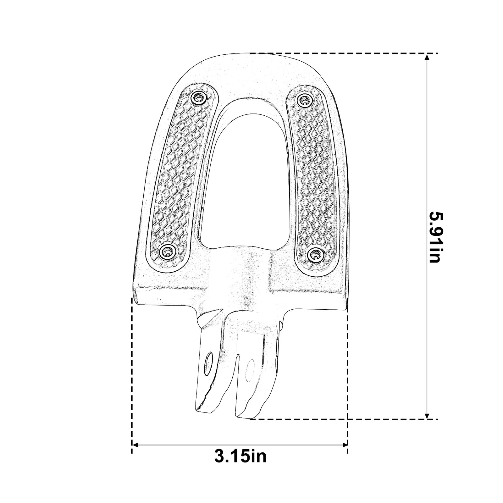 Matt Black Front Driver Pegs Footrest for Harley Softail Low Rider (2018–2024)