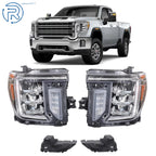 Full LED Headlights for GMC Sierra 2500 3500 HD (2020–2022)