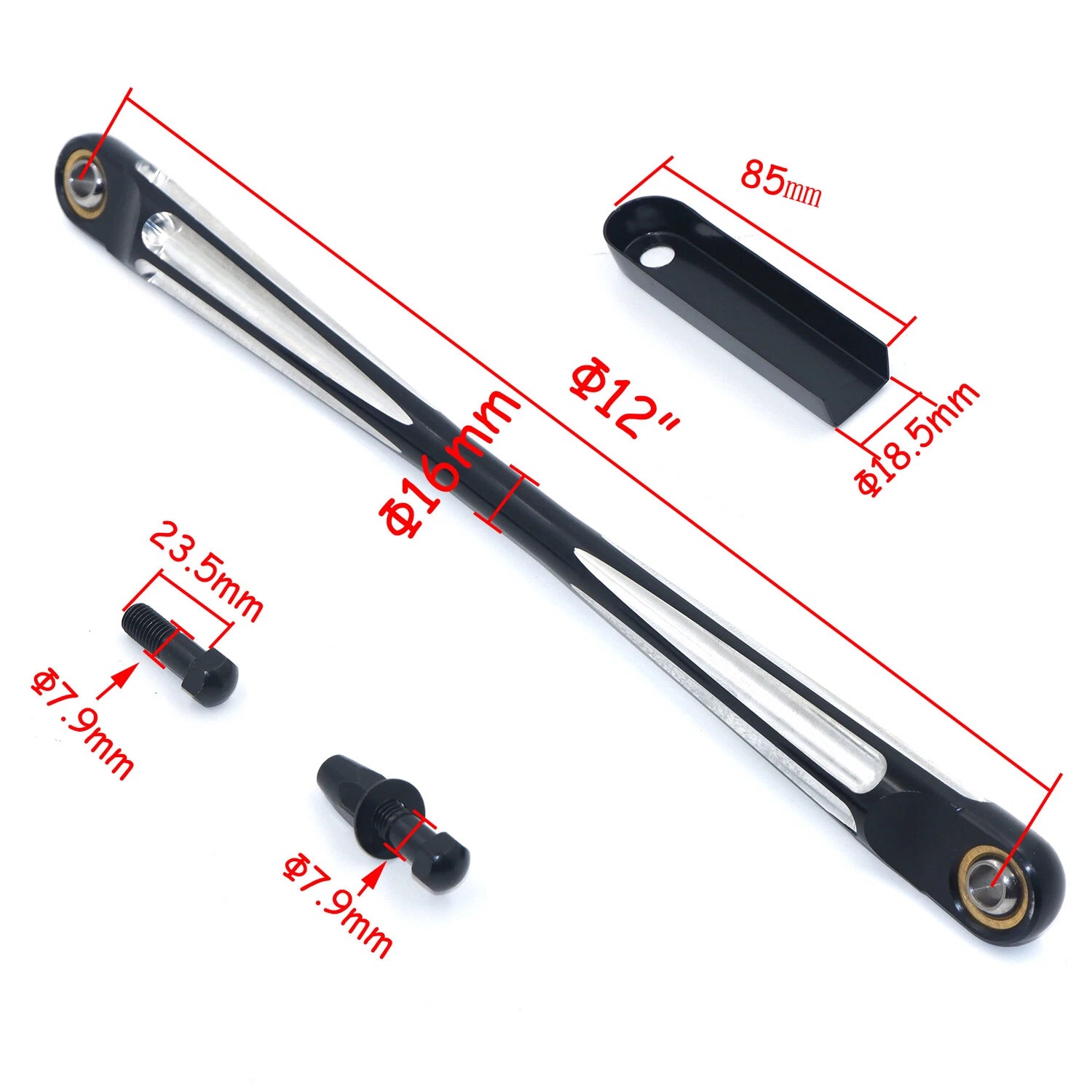 CNC Black Aluminum Round Rod Shift Linkage for Harley Electra Glide (1980–2019)