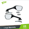 Black Mirrors with Smoke Turn Signals for Suzuki GSXR 600 750 1000 (2005–2015)