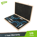 Set of 2 Outside Micrometers with Carbide Tip for Precision Measurement