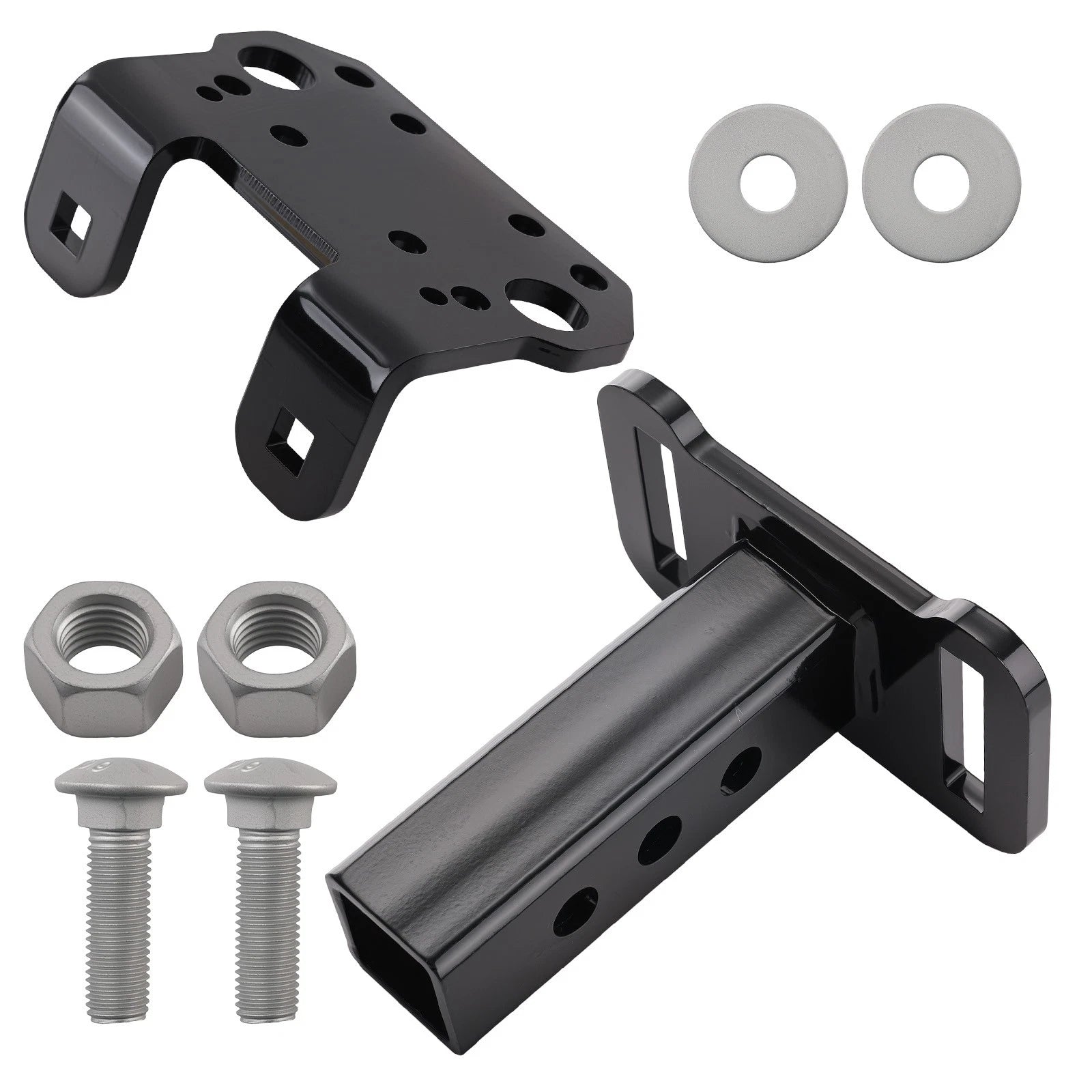 2 Inch Winch Hitch Adapter for Class III IV Receiver (Steel, Powder Coated)