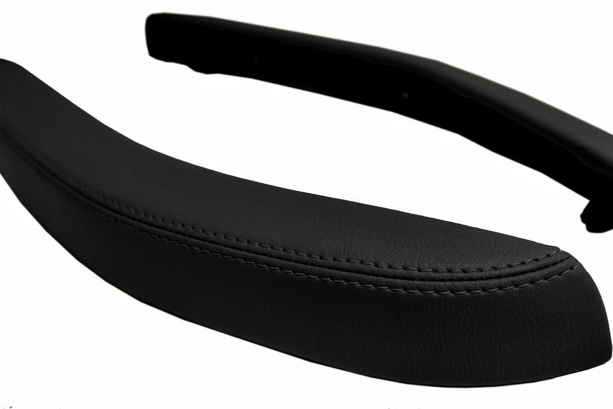 Console Lid Trim Armrest Cover for Toyota Highlander (2014–2018) Black PVC Leather