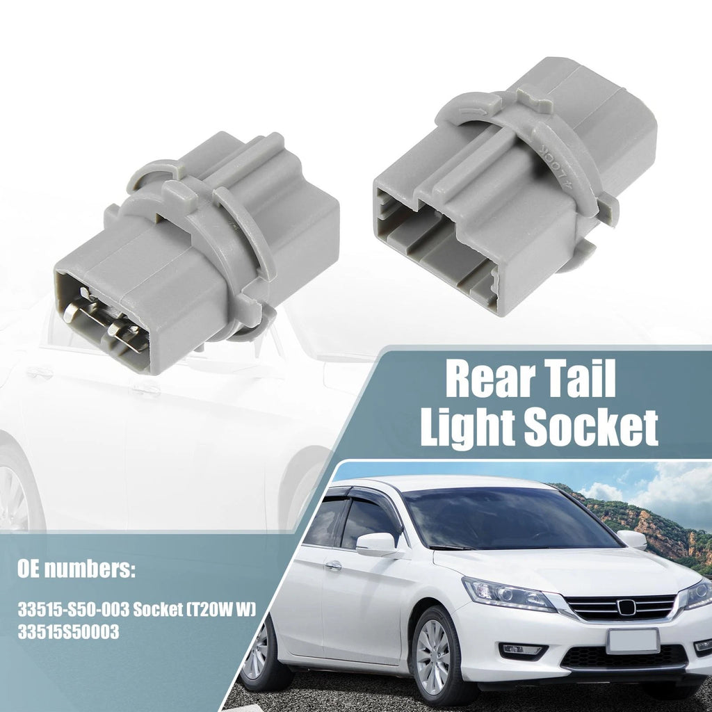 2X Rear Taillight Brake Lamp Socket 33515-S50-003 T20W for Honda Accord Civic 