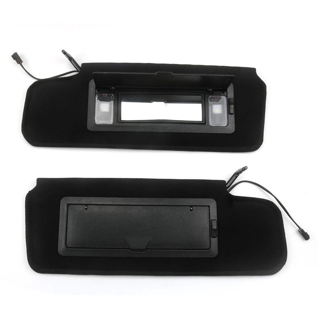 Sun Visors Set of 2 for Corvette C4 (1984–1996) with Vanity Mirror & LED Light