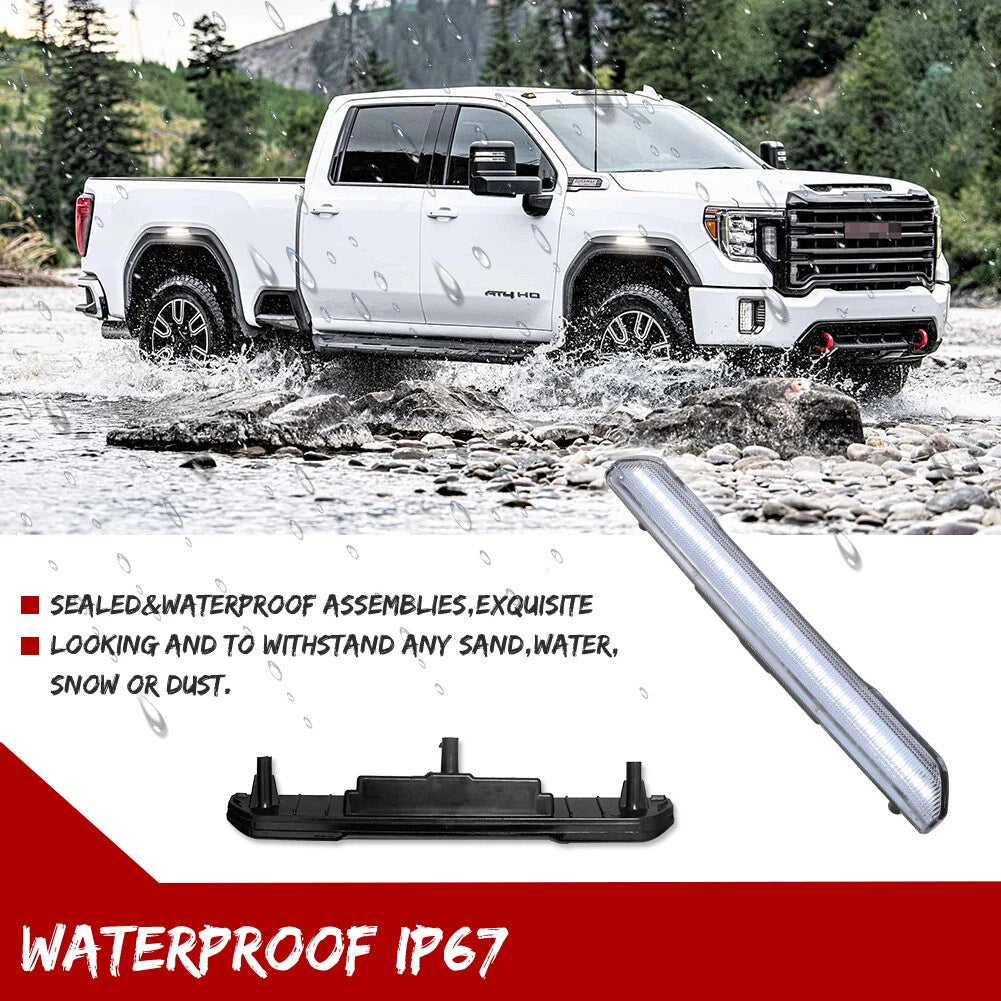 2X White LED Side Marker Light for GMC Sierra 2500 3500 Denali AT4
