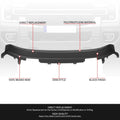 Black Valance Bolt-On Front Bumper Lower Air Deflector for Ford Ranger (2019–2023)