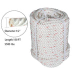 Heavy Duty 1/2" x 150' Three Strand Twisted Polyester Rope