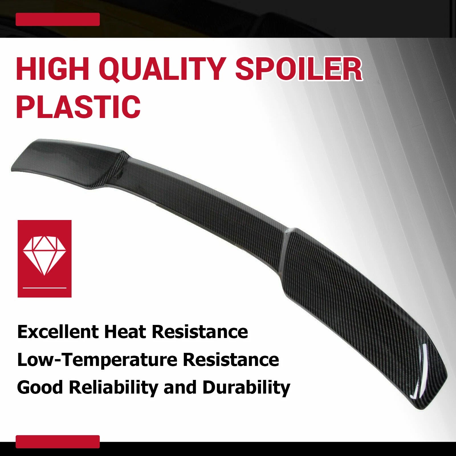 Trunk Wing Spoiler for Corvette C6 (2005-2013) H Style End Flushmount