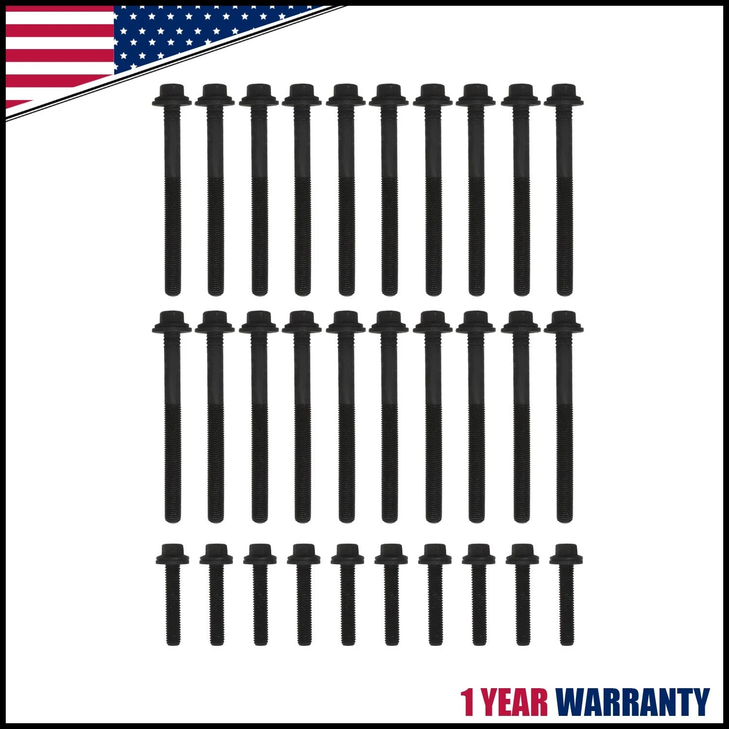 Set of 10 Engine Cylinder Head Bolts for Chrysler Dodge Jeep Ram 5.7L 6.1L 6.2L 6.4L