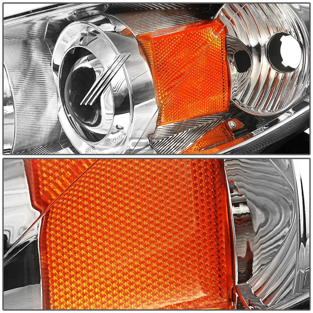 Chrome Housing Amber Side Euro Projector Headlight for Mazda 3 (2004–2009)