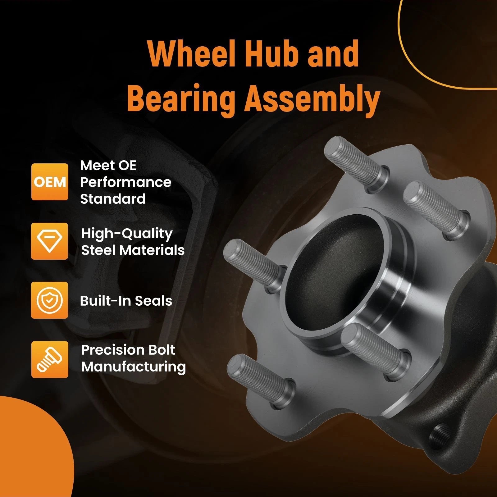 5 Lug Rear Wheel Bearing Hub Assembly for Nissan Altima (2002–2006) 512202