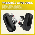 2X Black Exterior Door Handles for Nissan Sentra (2000–2006)