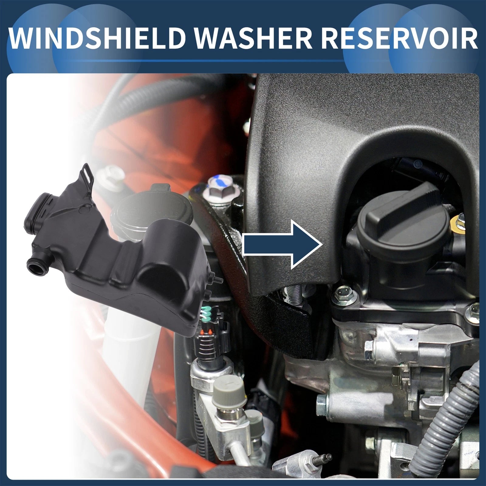 Windshield Washer Reservoir No.A2058690020 for Mercedes Benz C300 E400 E53 (2015–2023)