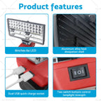 8in LED Work Light Torch for Milwaukee 18V Li-ion Battery (Compatible)