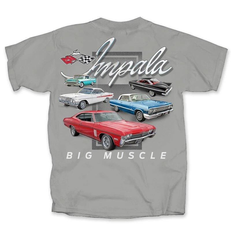 Chevy Impala Big Muscle Gray T-Shirt (2005–2015)