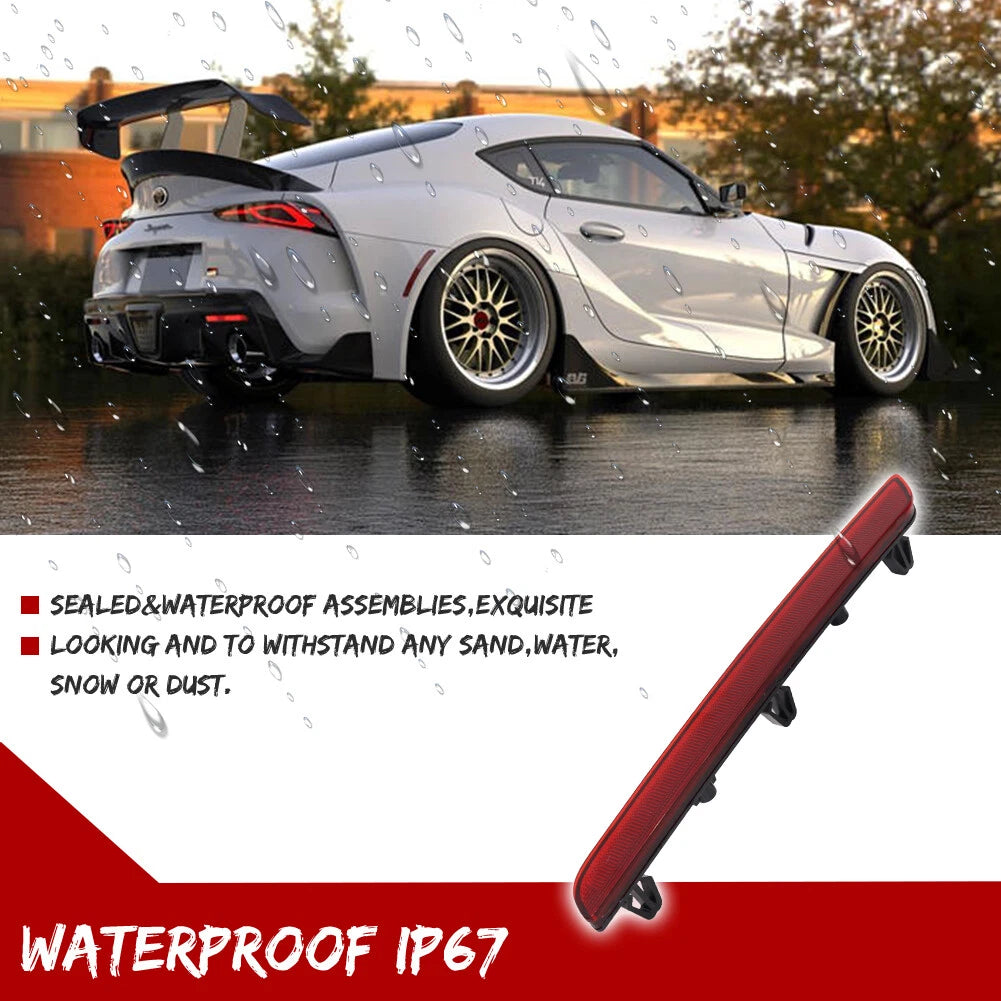 2X Blood Red Rear Bumper Reflector Lens for Toyota GR Supra (2020–2024)