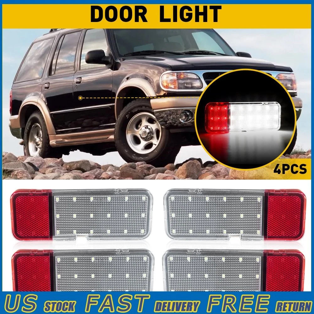 4X LED Rear Door Panel Courtesy Lamps for Ford Expedition (1997–2002)